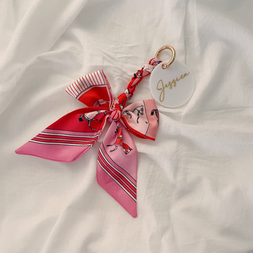 Personalised Silk Keychain w/ Acrylic Tag - Teacher Gifts